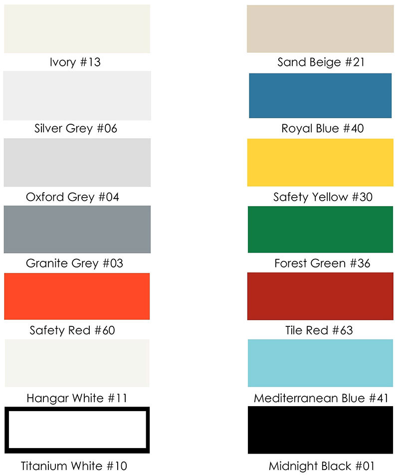 Sika Epoxy Flooring Color Chart