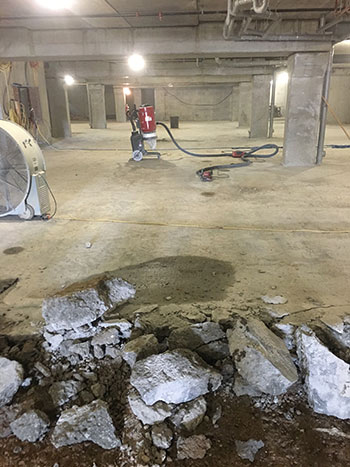 Quick, safe concrete floor demolition, Winnipeg